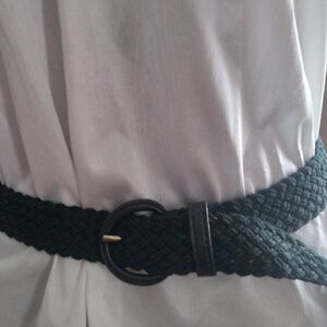 Black Vintage Woven Belt | Size OS